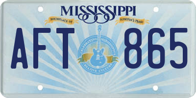 MS license plate AFT865