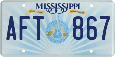 MS license plate AFT867