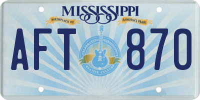 MS license plate AFT870