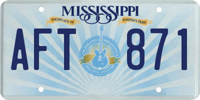 MS license plate AFT871
