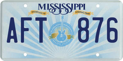 MS license plate AFT876