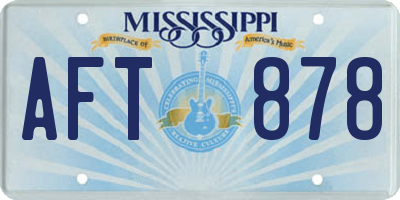 MS license plate AFT878
