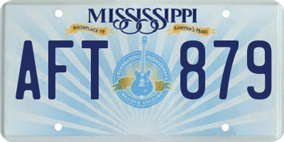 MS license plate AFT879