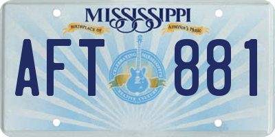 MS license plate AFT881