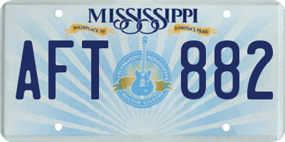 MS license plate AFT882
