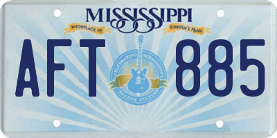 MS license plate AFT885