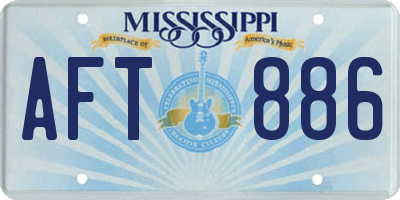 MS license plate AFT886
