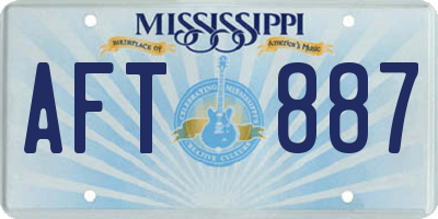 MS license plate AFT887