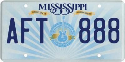 MS license plate AFT888