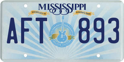 MS license plate AFT893