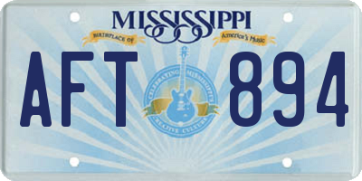 MS license plate AFT894