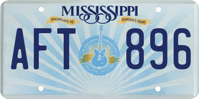 MS license plate AFT896