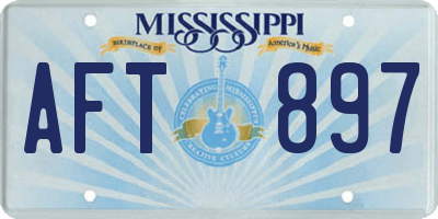 MS license plate AFT897