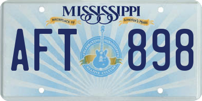 MS license plate AFT898