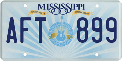 MS license plate AFT899