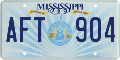 MS license plate AFT904