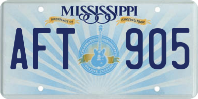 MS license plate AFT905