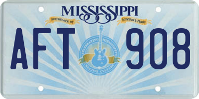 MS license plate AFT908