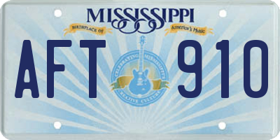MS license plate AFT910