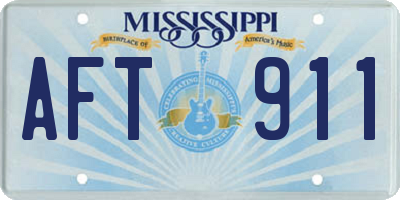 MS license plate AFT911