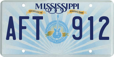 MS license plate AFT912
