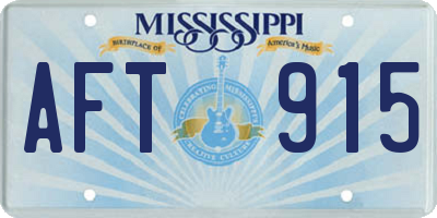 MS license plate AFT915