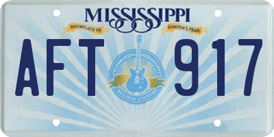 MS license plate AFT917