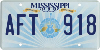 MS license plate AFT918