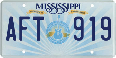 MS license plate AFT919