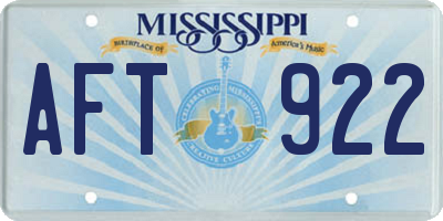 MS license plate AFT922