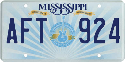 MS license plate AFT924