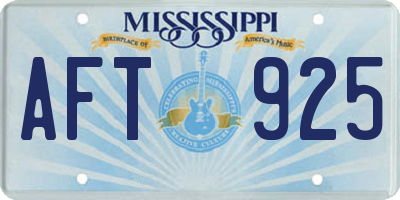 MS license plate AFT925