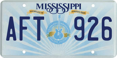 MS license plate AFT926