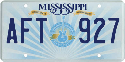 MS license plate AFT927