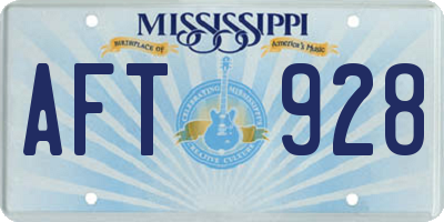 MS license plate AFT928