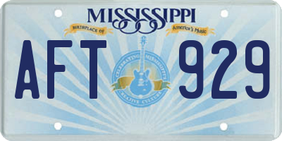 MS license plate AFT929