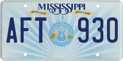 MS license plate AFT930