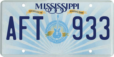 MS license plate AFT933