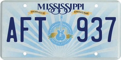MS license plate AFT937