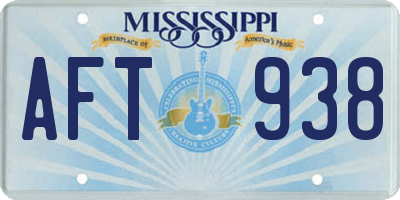MS license plate AFT938