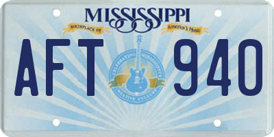 MS license plate AFT940