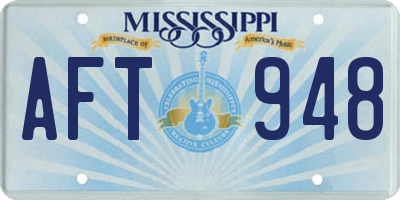 MS license plate AFT948