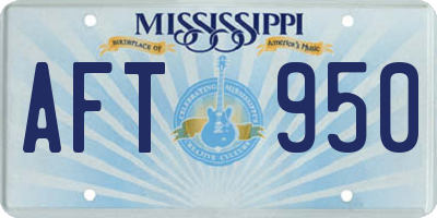 MS license plate AFT950