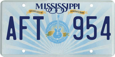 MS license plate AFT954