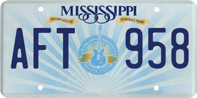 MS license plate AFT958