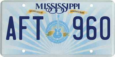MS license plate AFT960
