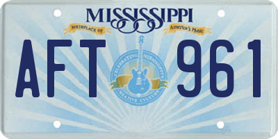 MS license plate AFT961