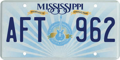 MS license plate AFT962