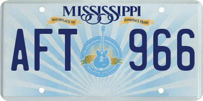 MS license plate AFT966
