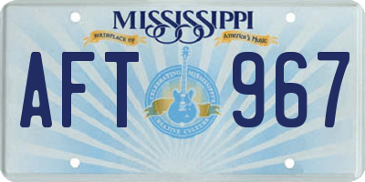 MS license plate AFT967
